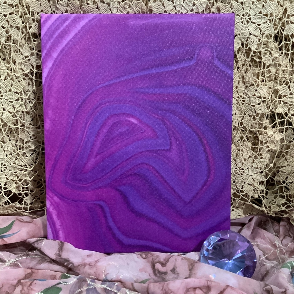 Macro Photo of Agate Taken by Me and Printed on Canvas
